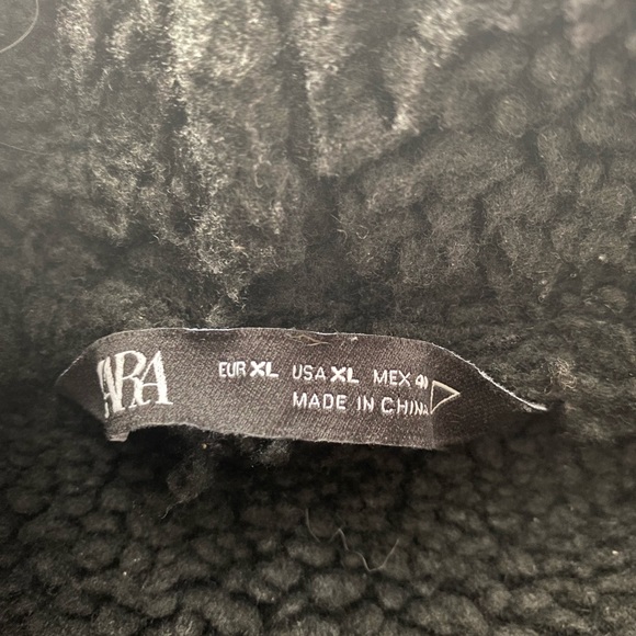 Zara Black Leather Biker Jacket - Picture 3 of 6